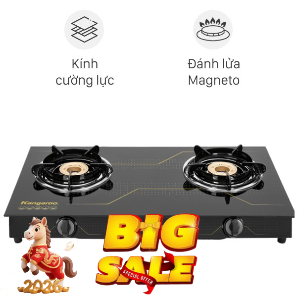 Bếp ga đôi Kangaroo KG516M