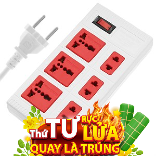Ổ cắm điện Điện Quang 6 lỗ 5m ECO ĐQ ESK 5WR 6ECO