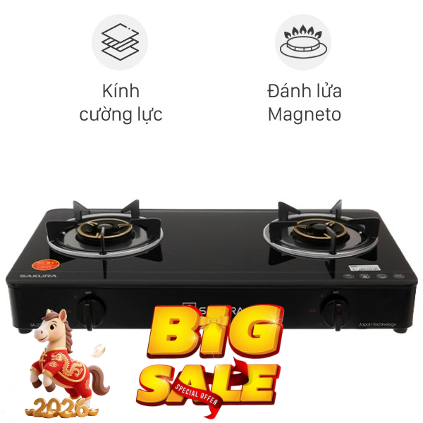 Bếp ga đôi Sakura SA-2375GB