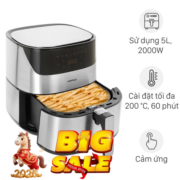 Nồi chiên không dầu Hafele 5 lít AF-T5A (535.43.712)