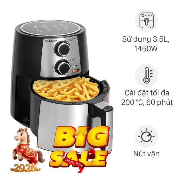 Nồi chiên không dầu Sharp 4.2 lít KF-AF42MV-ST