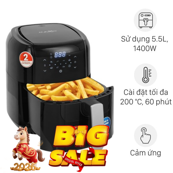 Nồi chiên không dầu Magic Eco 5.5 lít AC-102