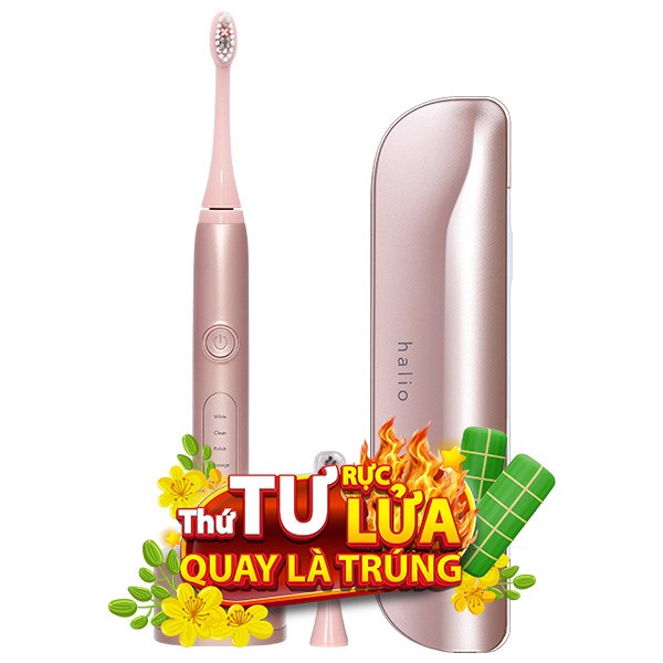 Bàn chải điện Halio Sonic Whitening Pro Rose Gold