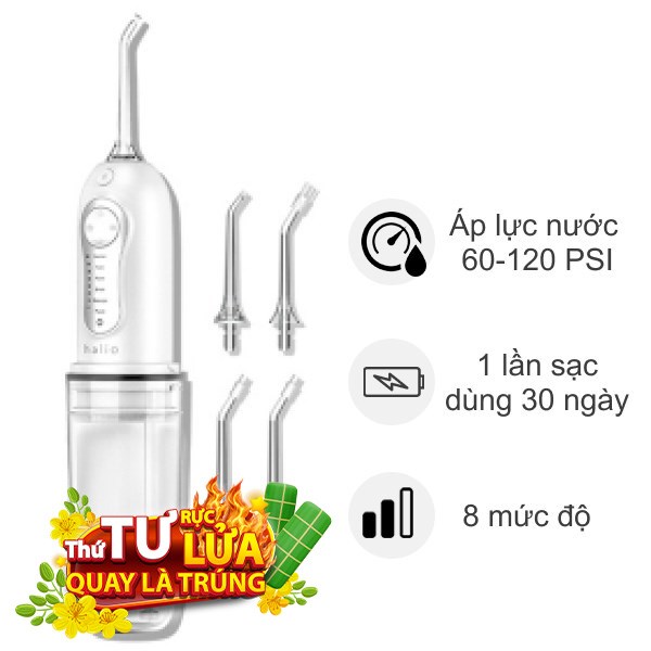 Máy tăm nước Halio Professional Cordless