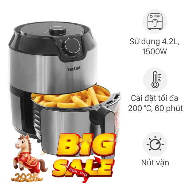 Nồi chiên không dầu Tefal 4.2 lít EY201D15