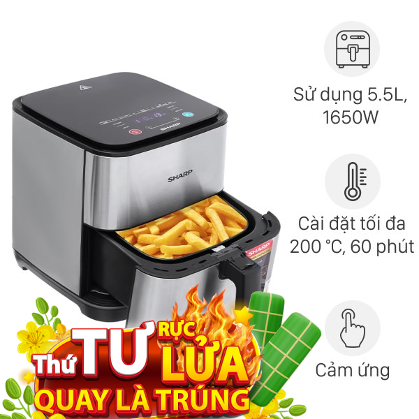 Nồi chiên không dầu Sharp 7 lít KF-AF70EV-ST