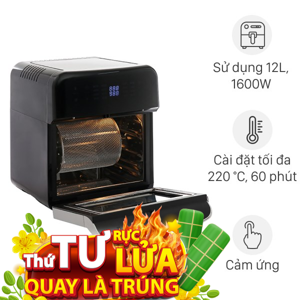 Lò chiên không dầu Kangaroo 12.5 lít KG12AF6A