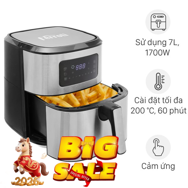 Nồi chiên không dầu Ferroli 7 lít FAF-7.0D