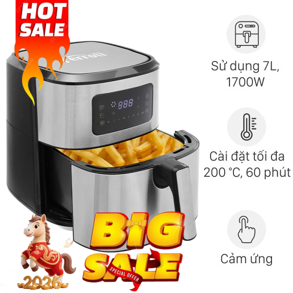 Nồi chiên không dầu Ferroli 7 lít FAF-7.0D