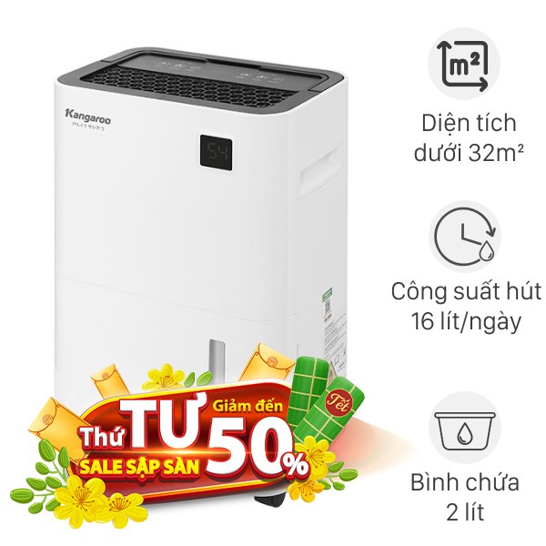 Máy hút ẩm Kangaroo KGDH16 225W