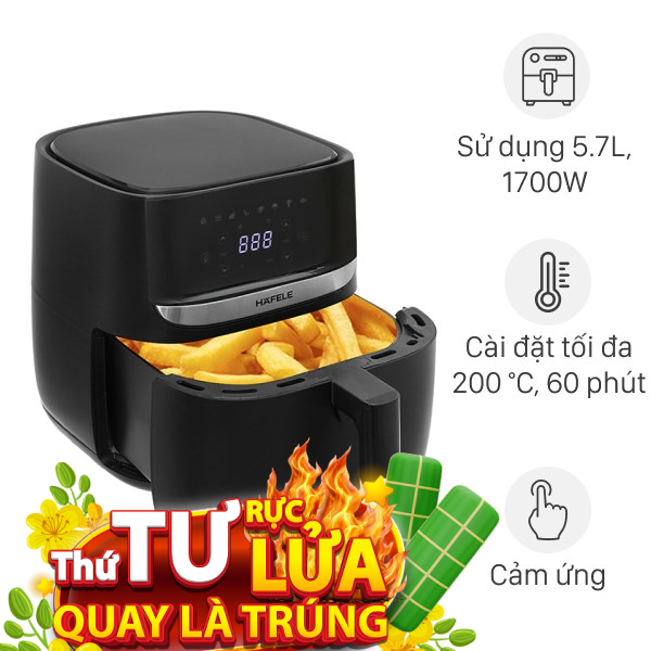 Nồi chiên không dầu Hafele 5.7 lít HS-AF502B (535.43.713)