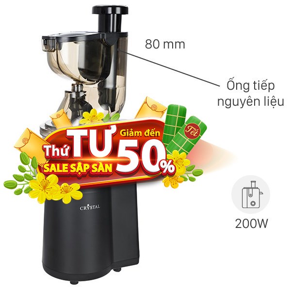 Máy ép chậm Crystal ZZJ821ML