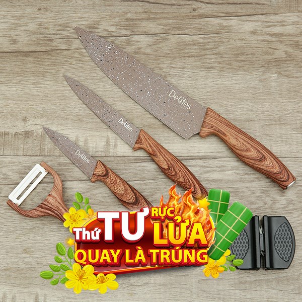 Bộ dao inox Delites LK-2205