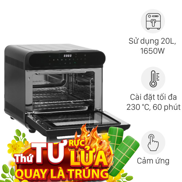 Lò chiên không dầu hơi nước BlueStone 24 lít AFB-5895