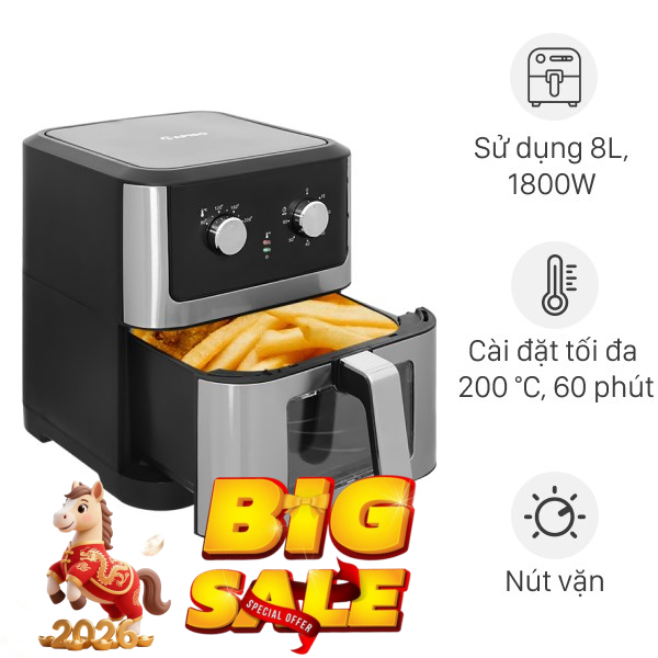 Nồi chiên không dầu Rapido RAF-8.0M 8 lít