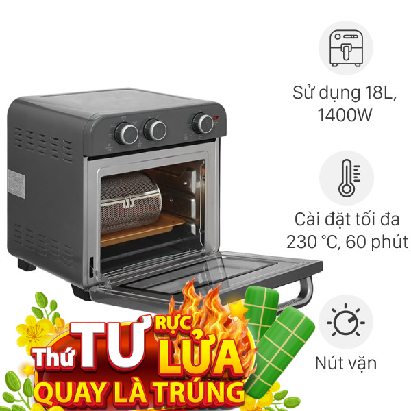 Lò chiên không dầu Hawonkoo 18 lít AFH-180-GR