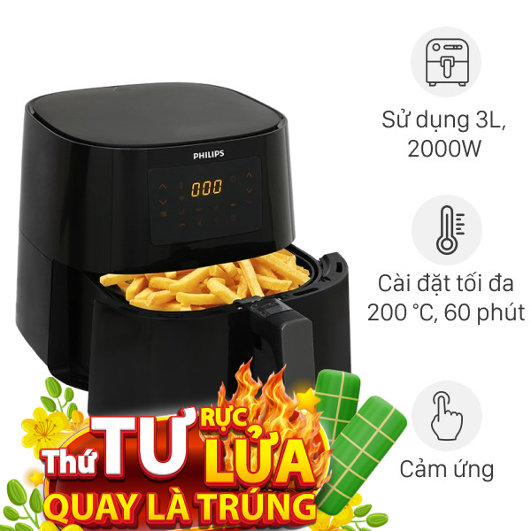 Nồi chiên không dầu Philips 6.2 lít HD9280/90
