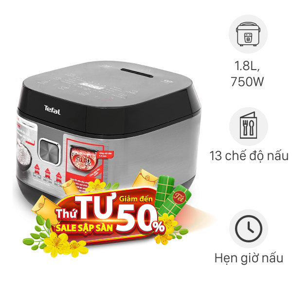 Nồi cơm điện tử Tefal 1.8 lít RK776B68