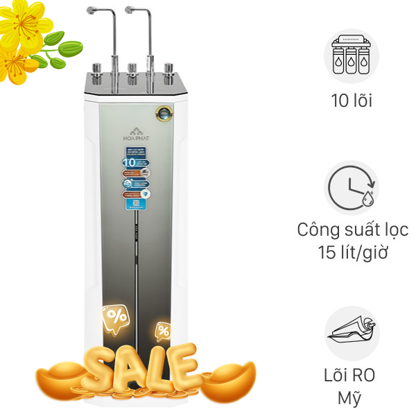 Máy lọc nước RO nóng nguội lạnh Hydrogen Hòa Phát HPN635 10 lõi