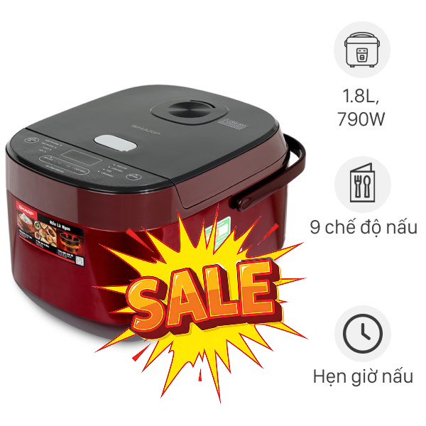 Nồi cơm điện tử Sharp 1.8 lít KS-COM194EV-RD