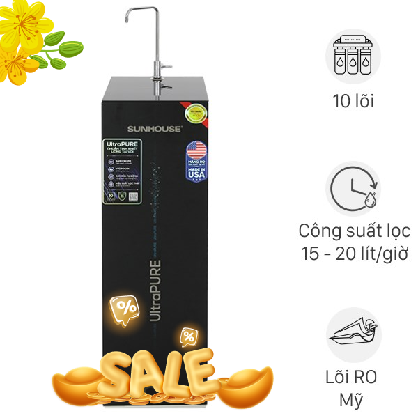 Máy lọc nước RO Hydrogen Sunhouse SHA8891KL