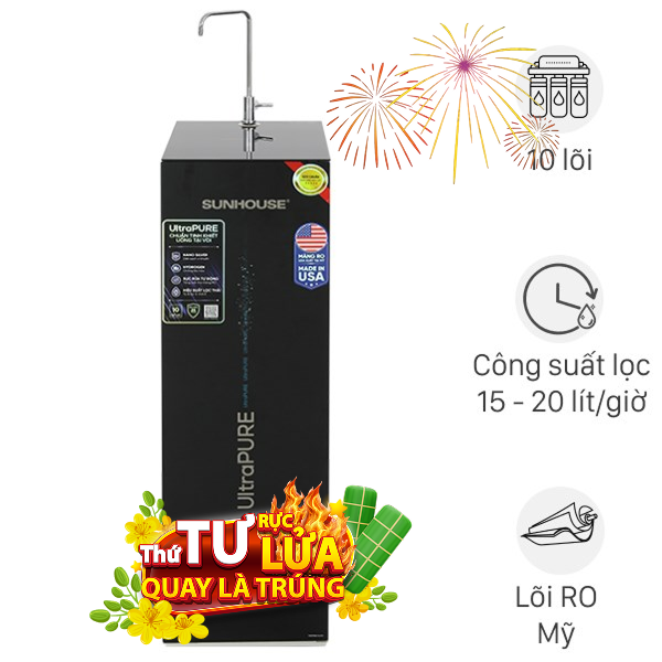 Máy lọc nước RO Hydrogen Sunhouse SHA8891KL