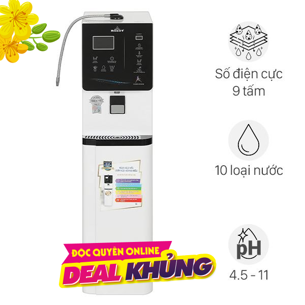 Máy lọc nước điện giải ion kiềm nóng nguội lạnh ROBOT IonKing 912X