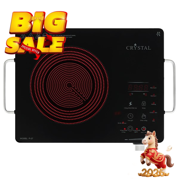 Bếp hồng ngoại đơn Crystal P-27 2000W