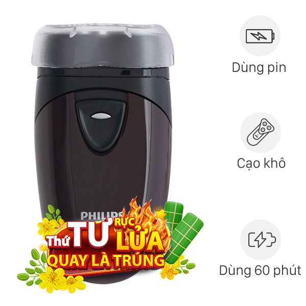 Máy cạo râu Philips PQ206 - Màu đen nâu