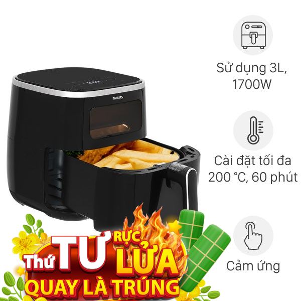 Nồi chiên không dầu Philips 5.6 lít HD9257/80