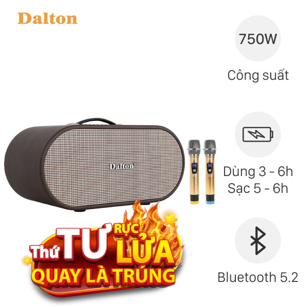 Loa karaoke xách tay Dalton K220C 750W
