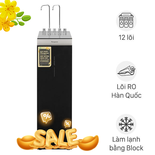 Máy lọc nước RO nóng nguội lạnh Hydrogen Kangaroo KG12A8