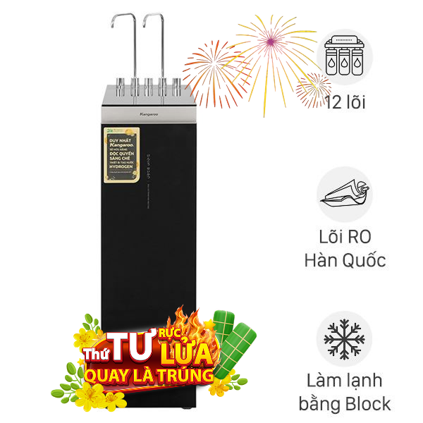 Máy lọc nước RO nóng nguội lạnh Hydrogen Kangaroo KG12A8