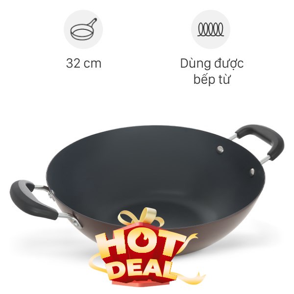 Chảo thép sâu chống dính Green Cook GCW03-32IH