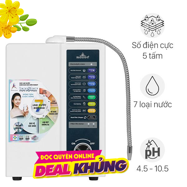 Máy lọc nước điện giải ion kiềm ROBOT IonStar 5X