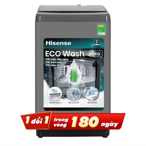 Máy giặt Hisense 8 kg WTZQ8012UT