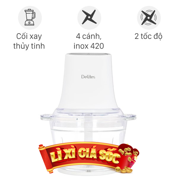 Máy xay thịt đa năng Delites MC390E-N 400W 1.2 lít