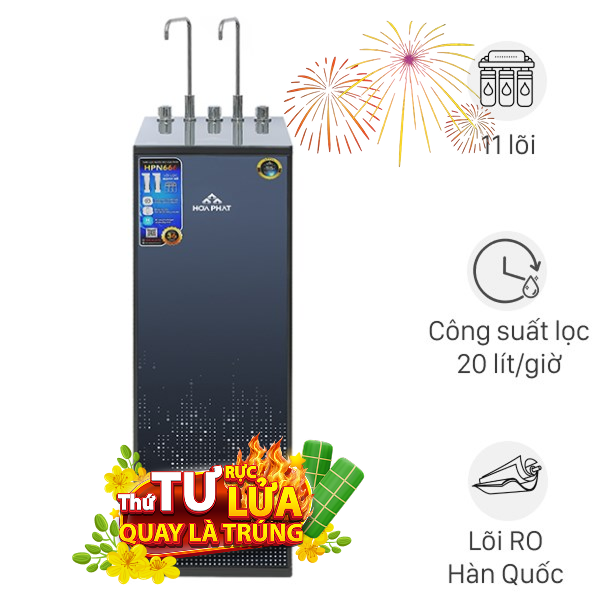 Máy lọc nước RO nóng nguội lạnh Hydrogen Hòa Phát HPN666