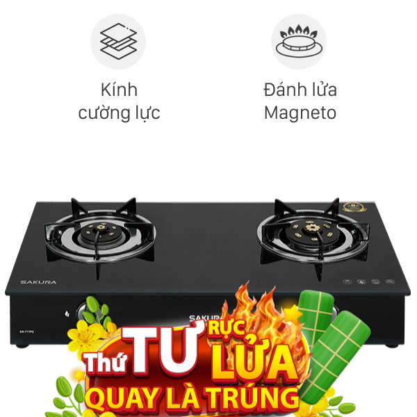 Bếp ga đôi Sakura SA-717PG