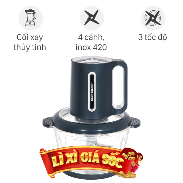 Máy xay thịt đa năng Sunhouse SHD5403 300W 1.8 lít
