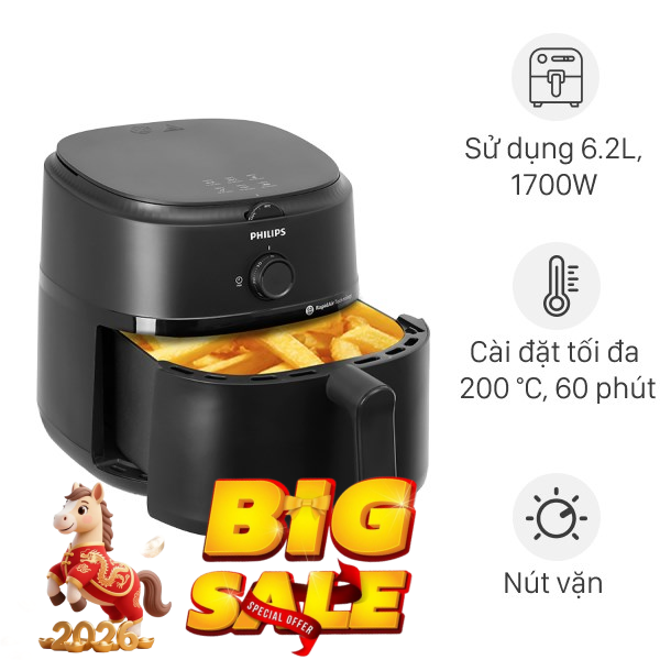 Nồi chiên không dầu Philips 6.2 lít NA130/00