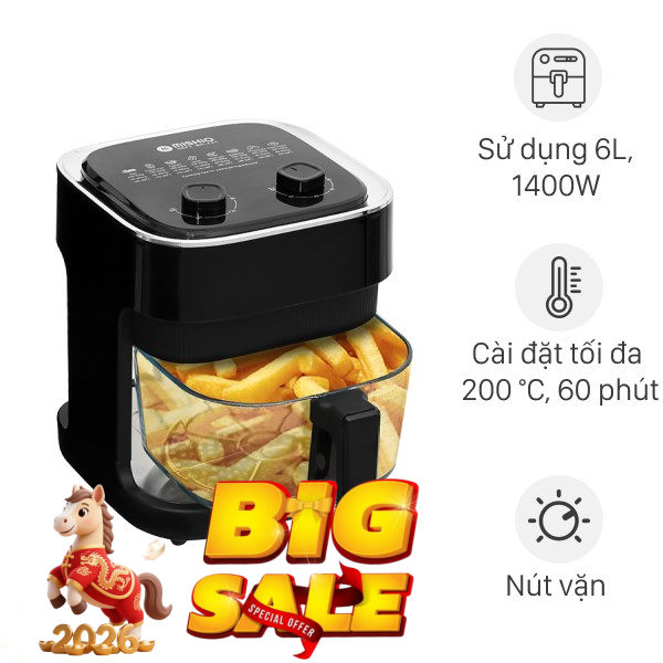 Nồi chiên không dầu Mishio 7 lít MK373