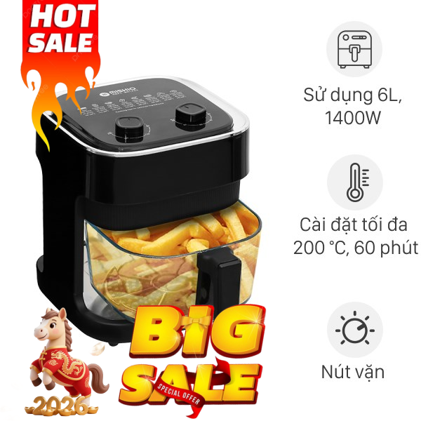 Nồi chiên không dầu Mishio 7 lít MK373