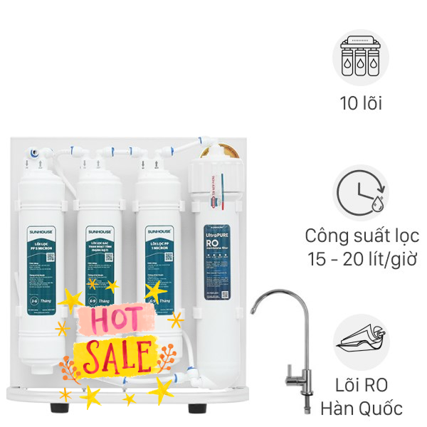 Máy lọc nước RO Hydrogen Sunhouse SHA8201KV