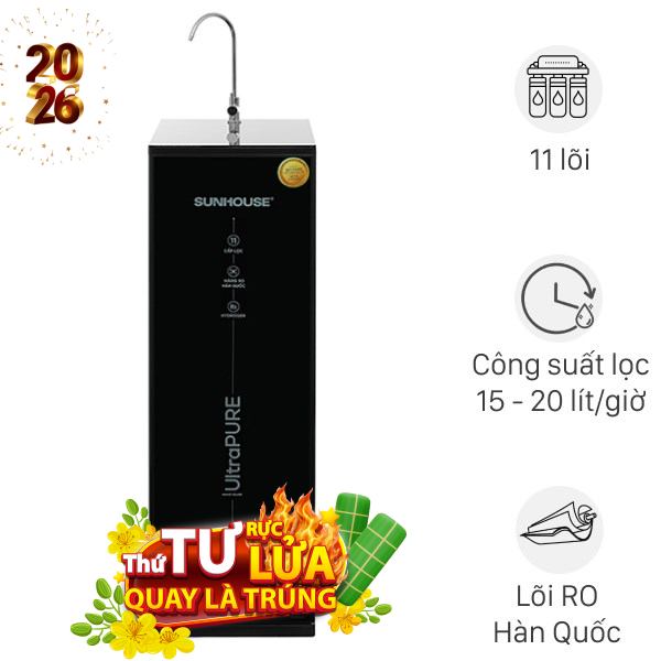 Máy lọc nước RO Hydrogen Sunhouse SHA8800KL