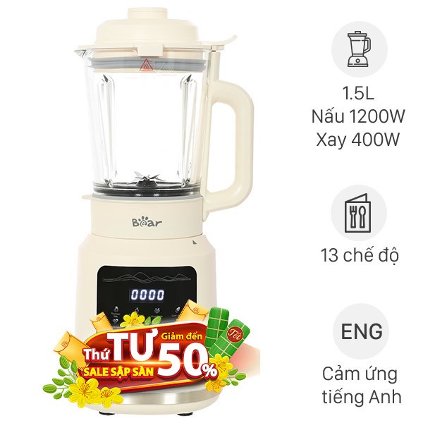 Máy làm sữa hạt đa năng Bear BCB-E153W2