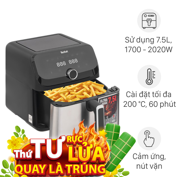 Nồi chiên không dầu Tefal 7.5 lít EY855D68