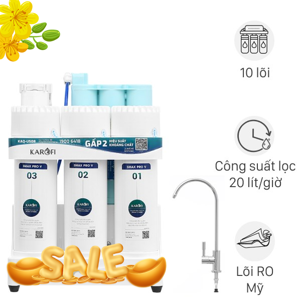 Máy lọc nước RO Karofi KAQ-US08