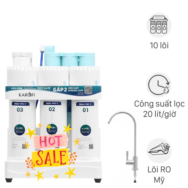 Máy lọc nước RO Karofi KAQ-US08