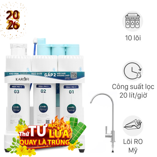 Máy lọc nước RO Karofi KAQ-US08